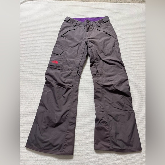 The North Face Women's Wide Leg Pants - Charcoal with Red Accent